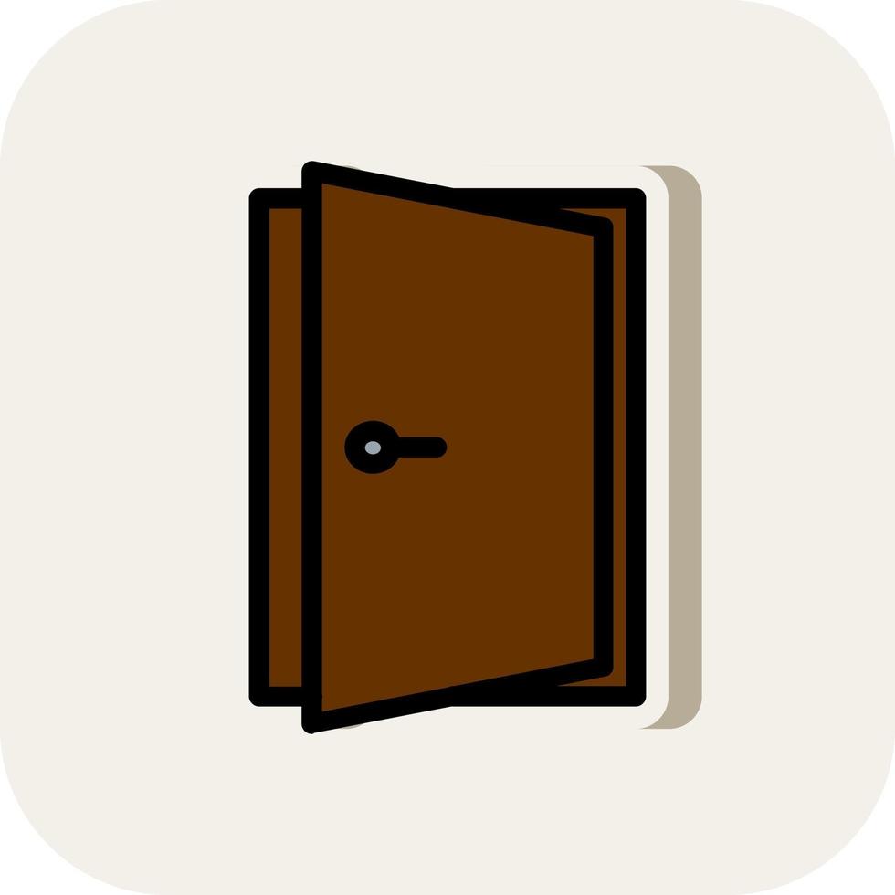 Door Open Vector Icon Design