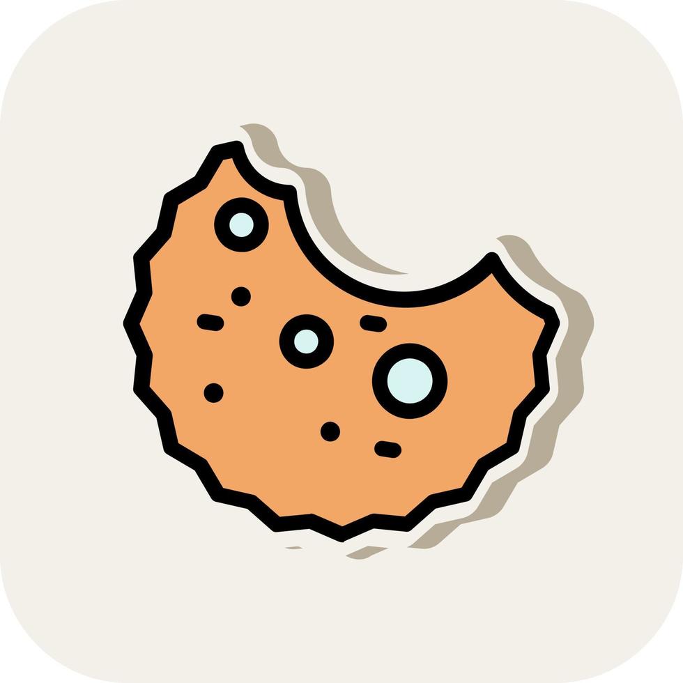 Cookie Bite Vector Icon Design