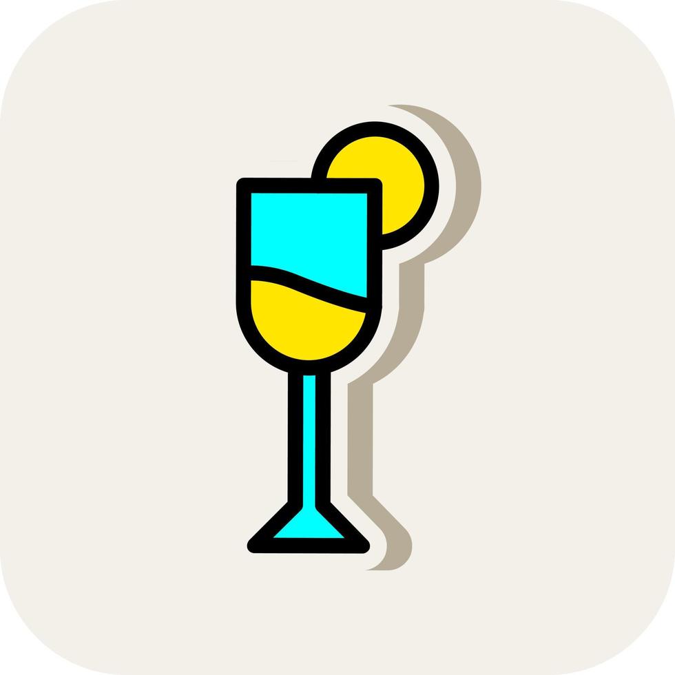 Glass Martini Vector Icon Design