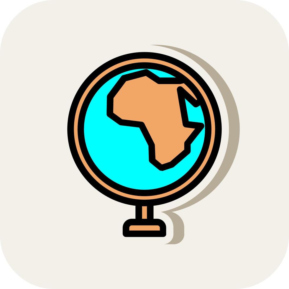 diseño de icono de vector de globo África