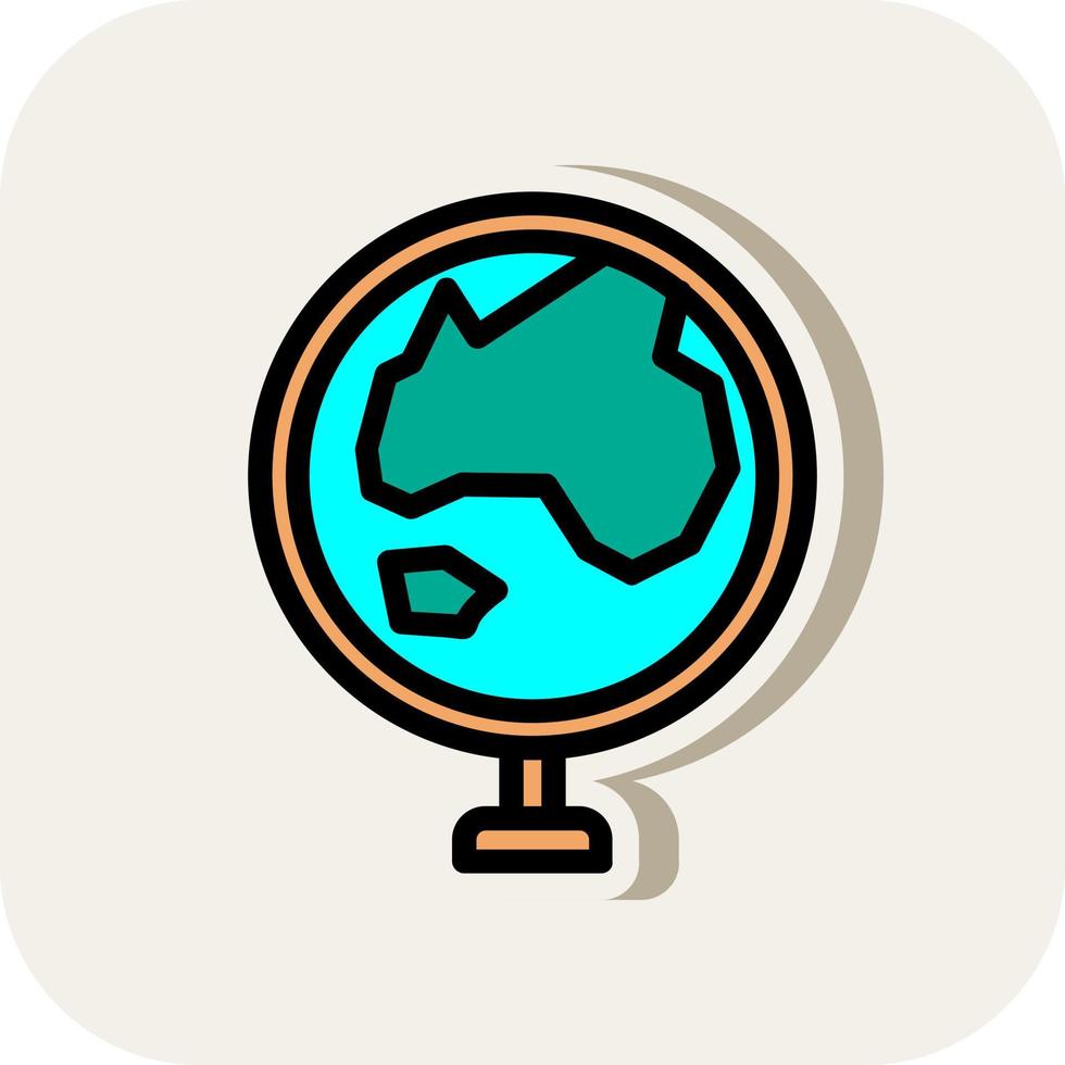 Globe Asia Vector Icon Design