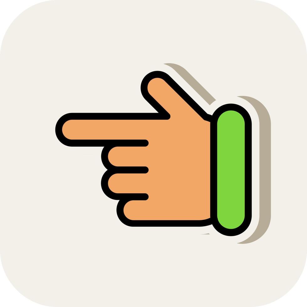 Hand Point Left Vector Icon Design