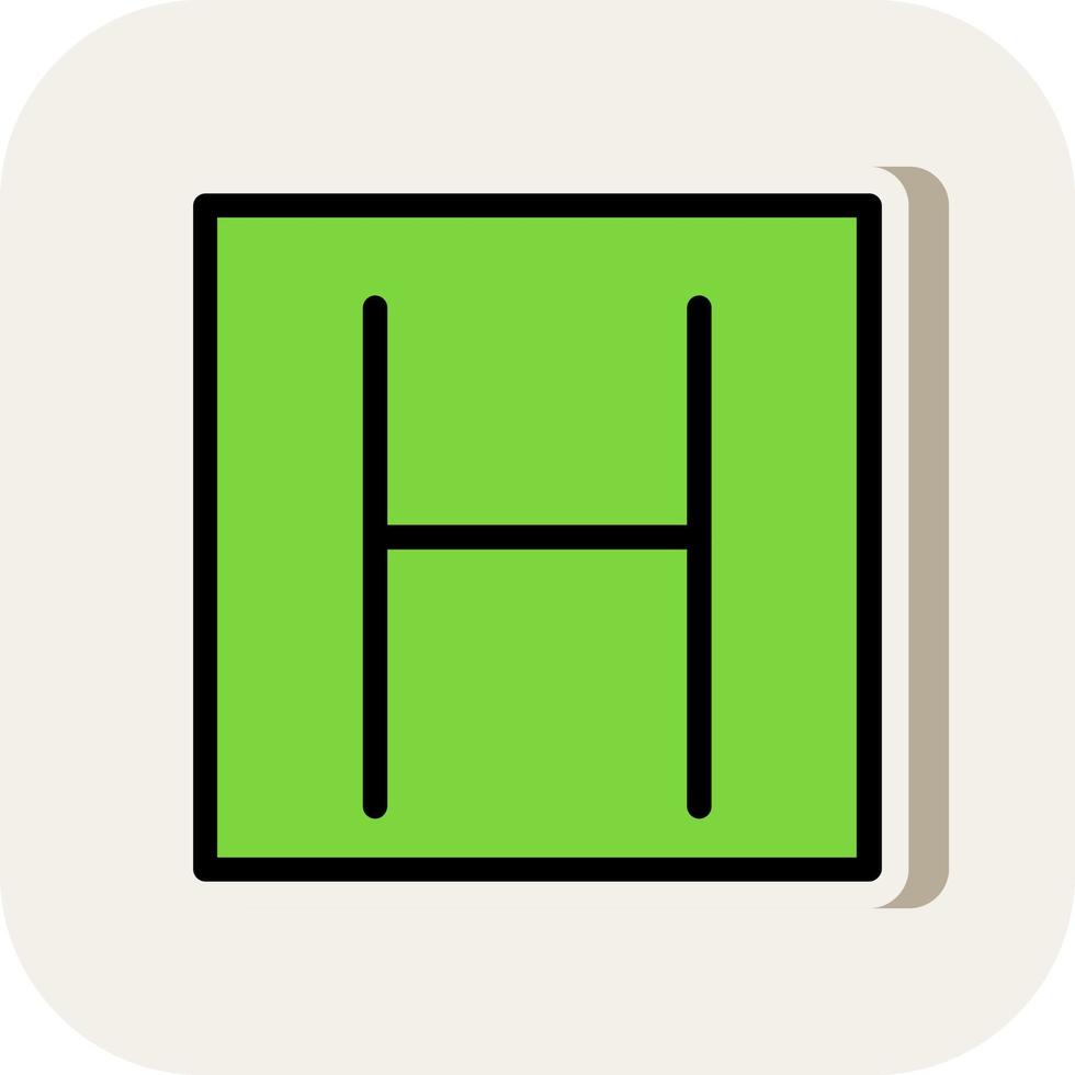 H Square Vector Icon Design