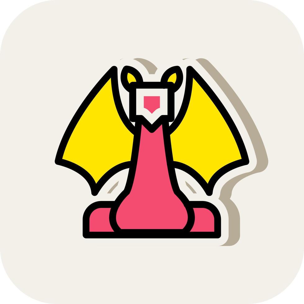 diseño de icono de vector de dragón