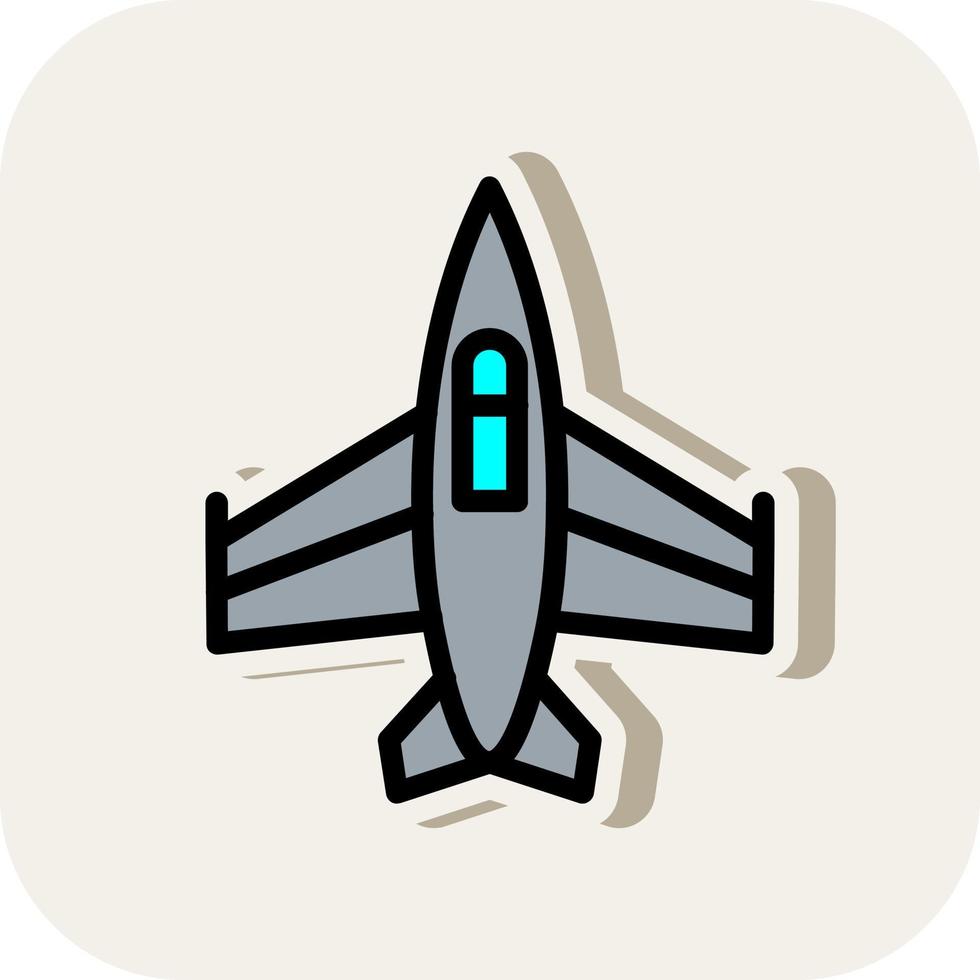 Fighter Jet Vector Icon Design
