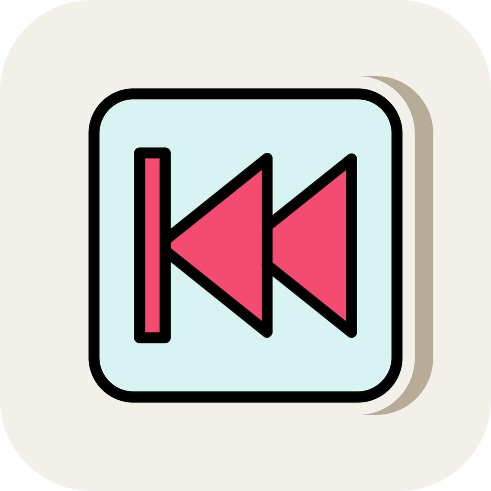 Fast Backward Vector Icon Design