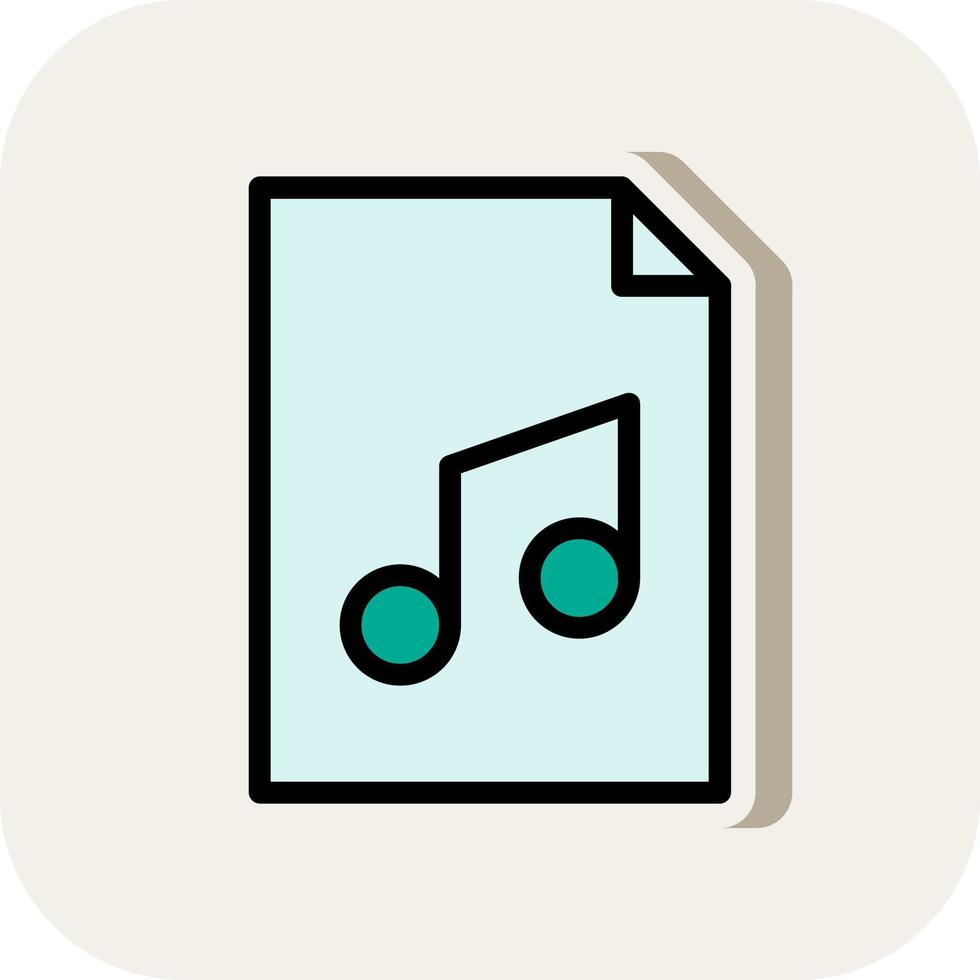 diseño de icono de vector de audio de archivo