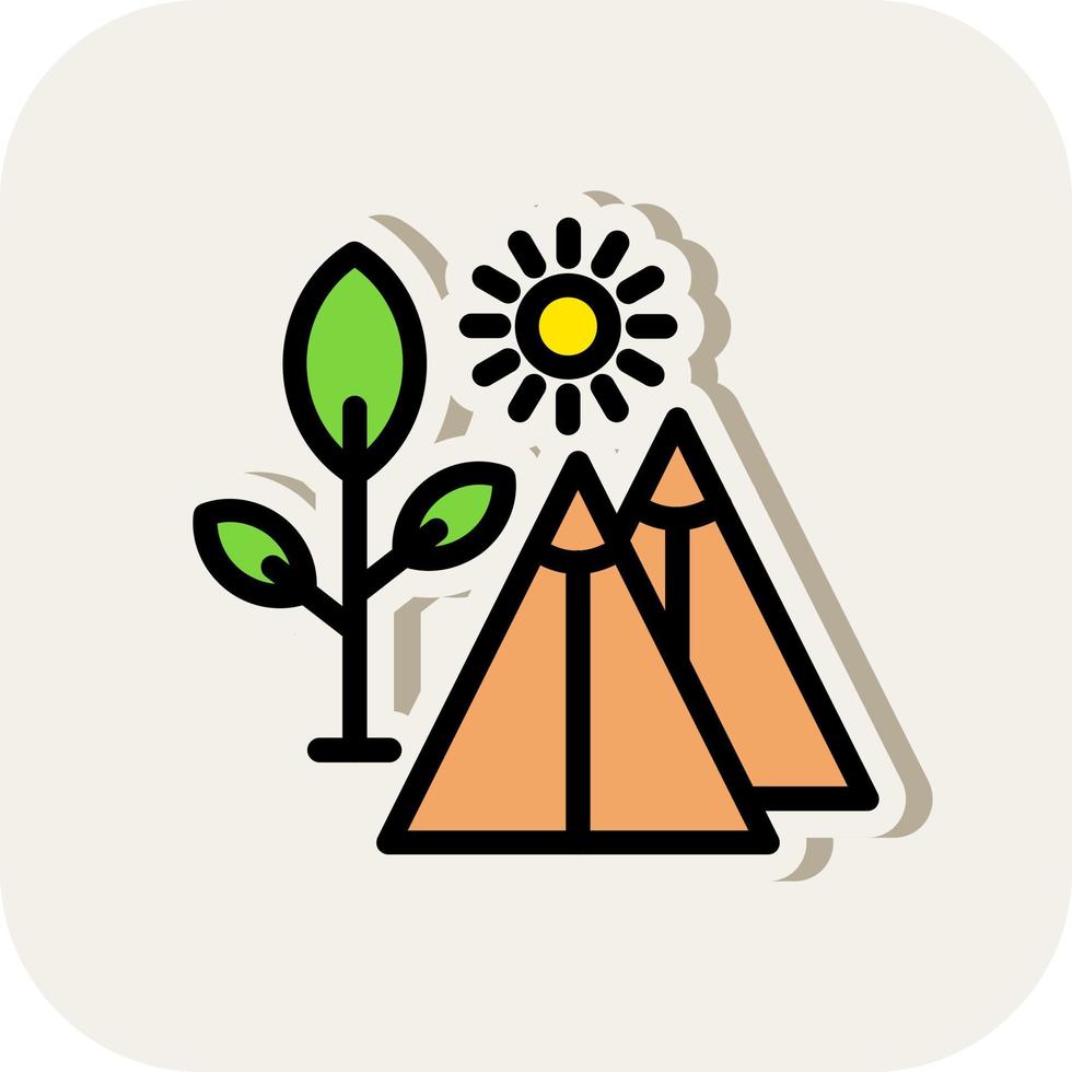 Campground Vector Icon Design