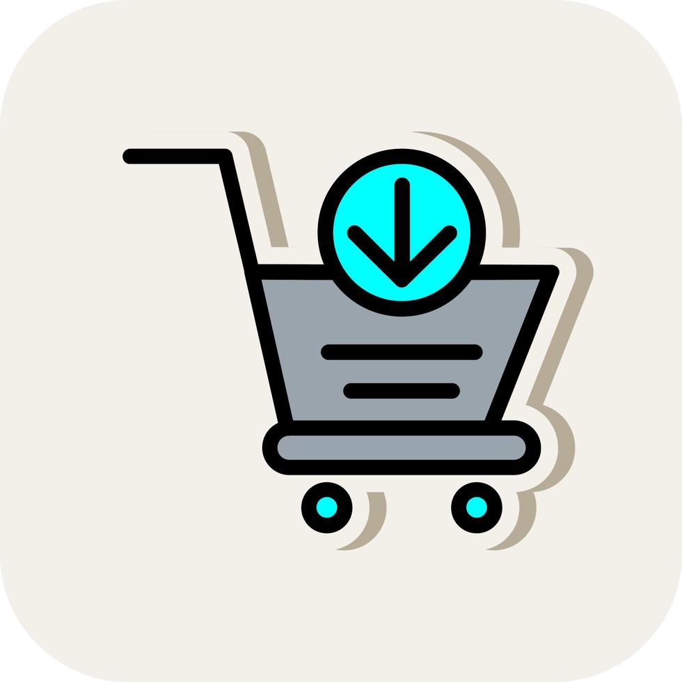 Cart Arrow Down Vector Icon Design