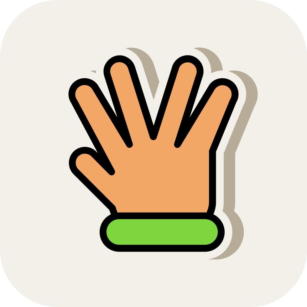 Hand Spock Vector Icon Design