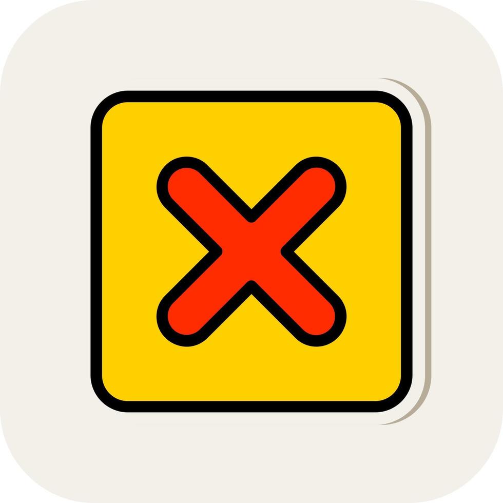 Square x Vector Icon Design