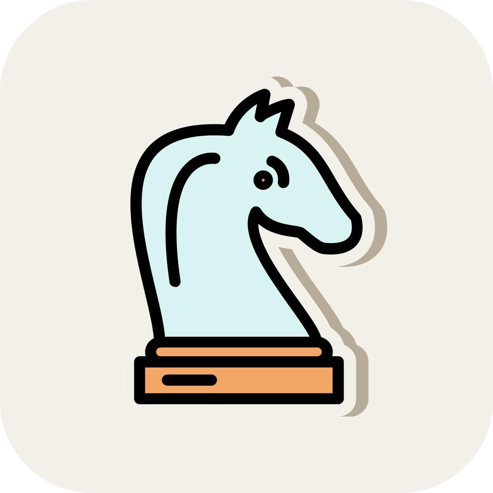 Chess Knight Vector Icon Design