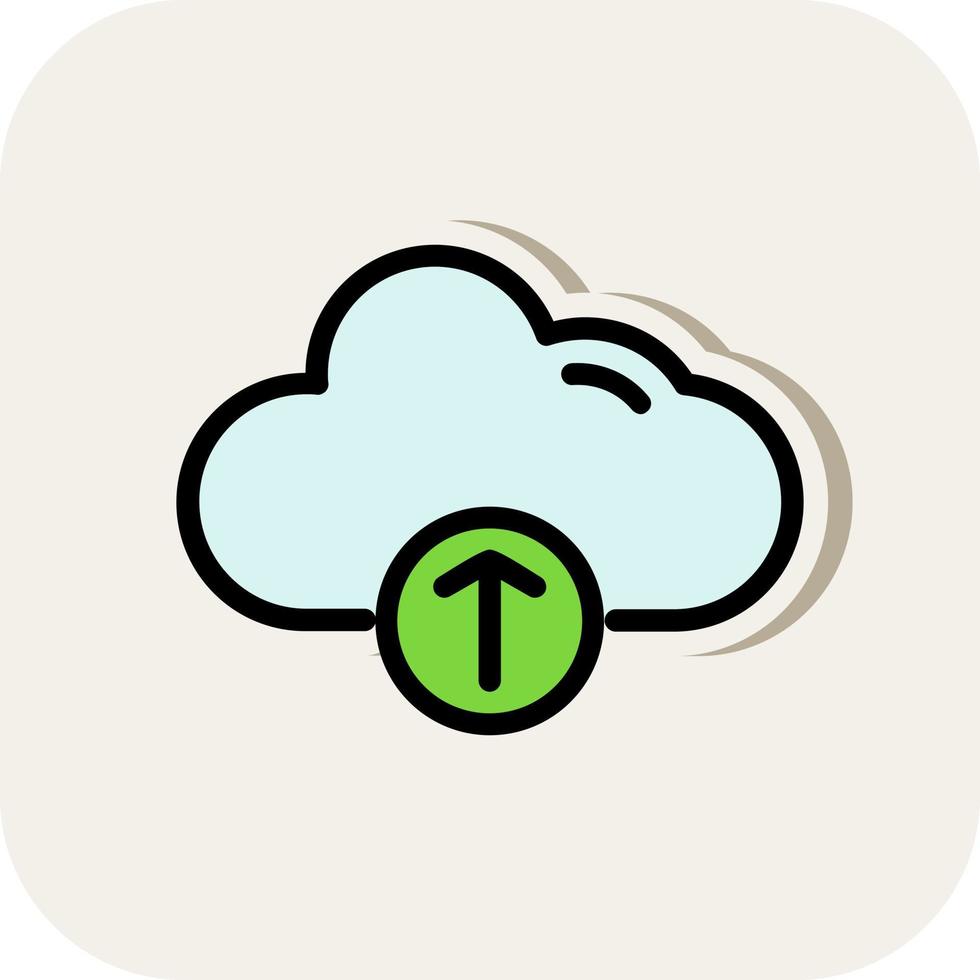 Cloud Upload Alt Vector Icon Design