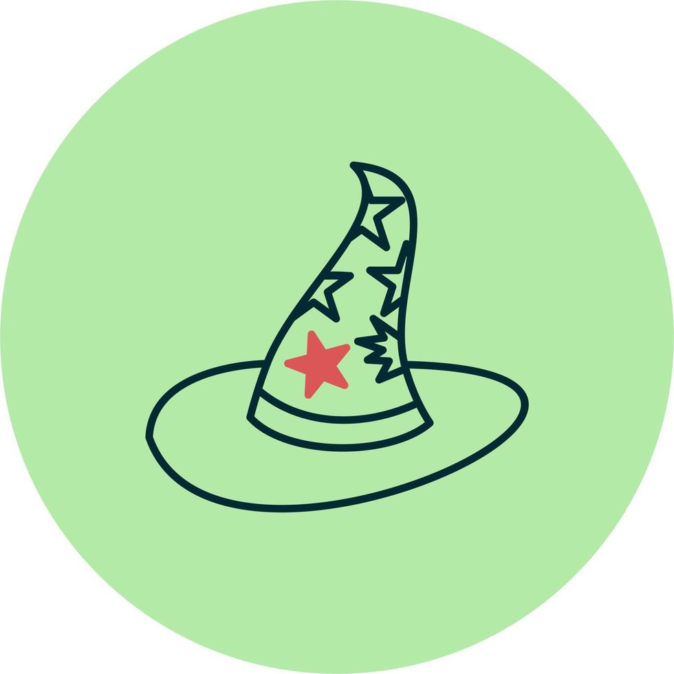 icono de vector de sombrero de bruja