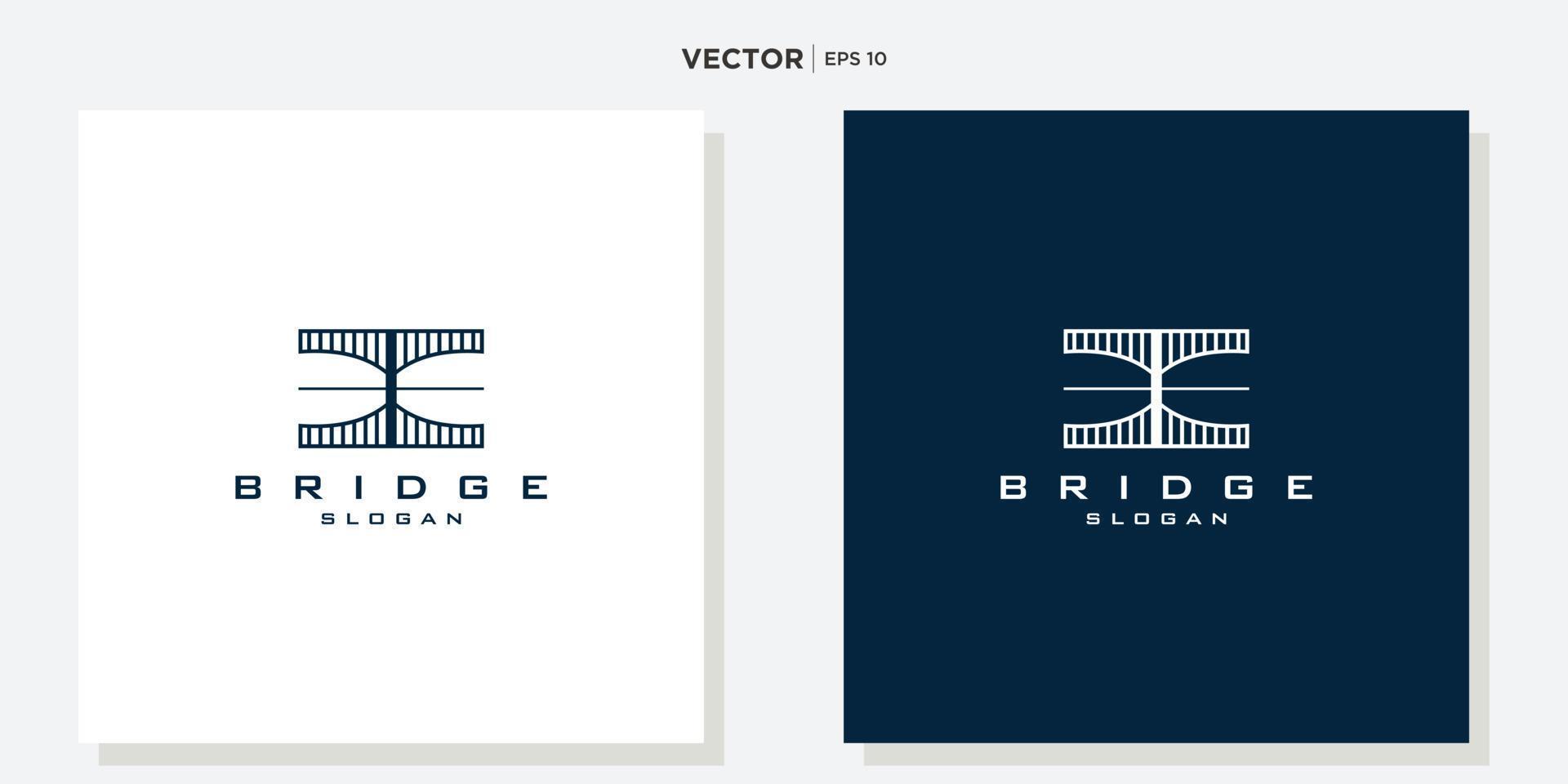 Ilustración de icono de vector de logotipo de puente
