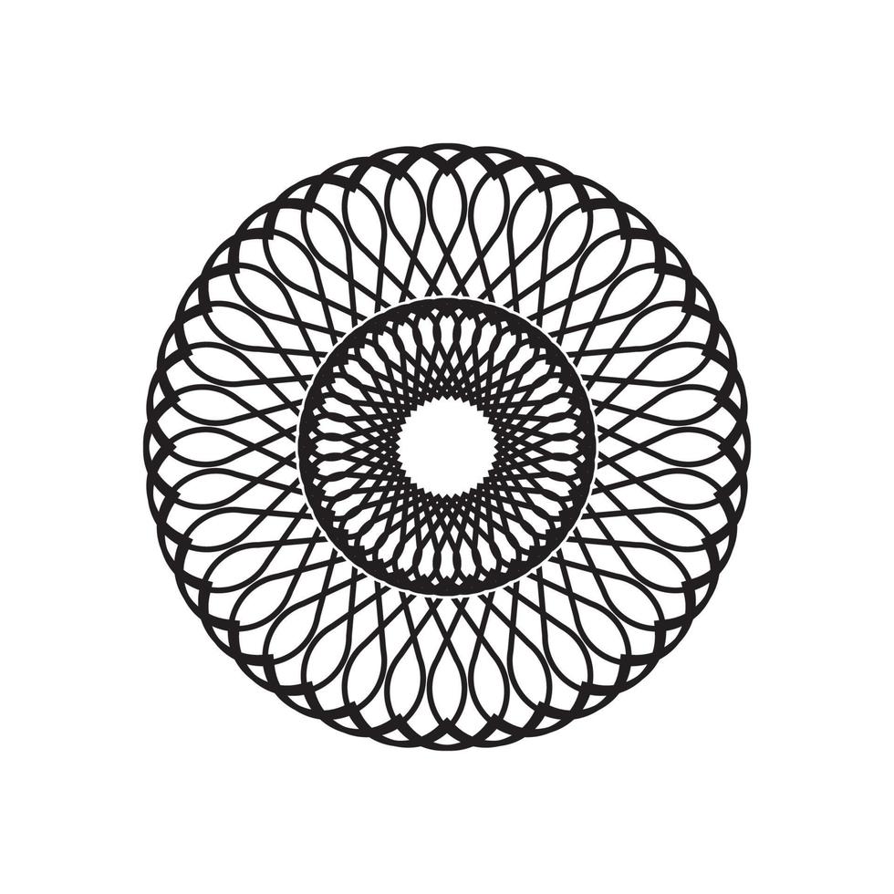 circulo radial motivo icono vector