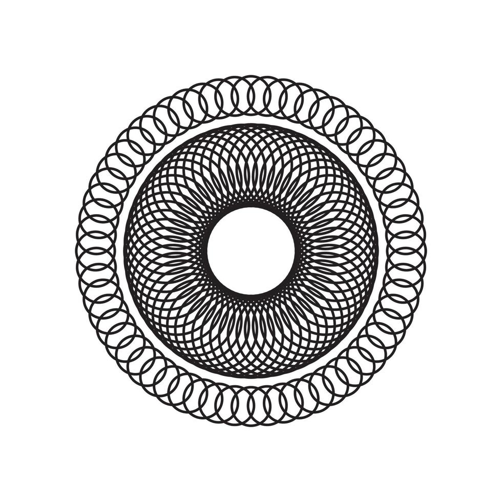 Circle radial motif icon vector