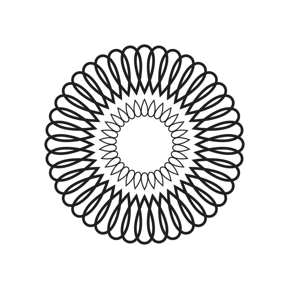 Circle radial motif icon vector