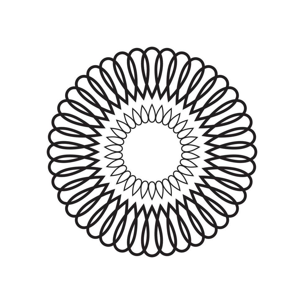 Circle radial motif icon vector