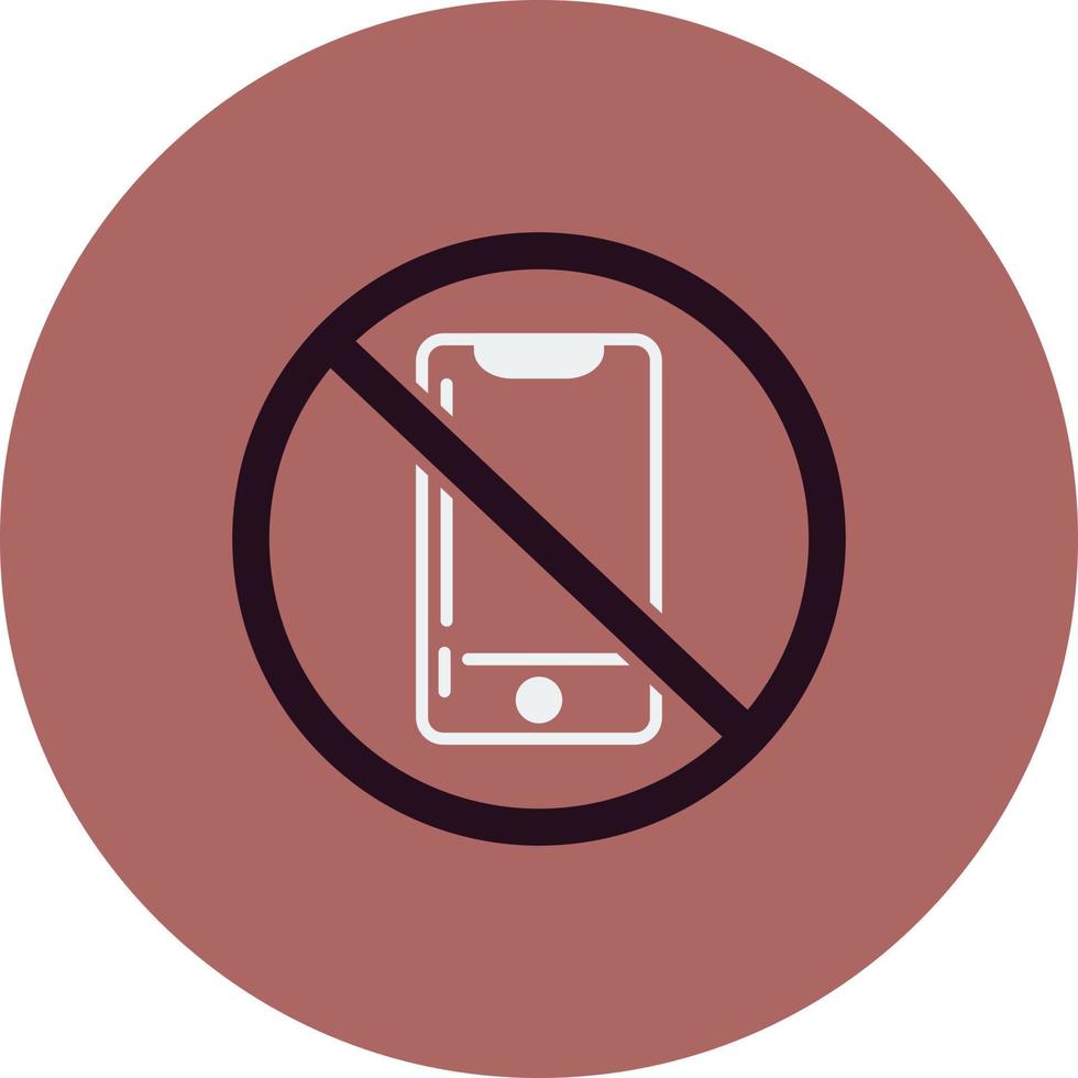 No cellphone Vector Icon
