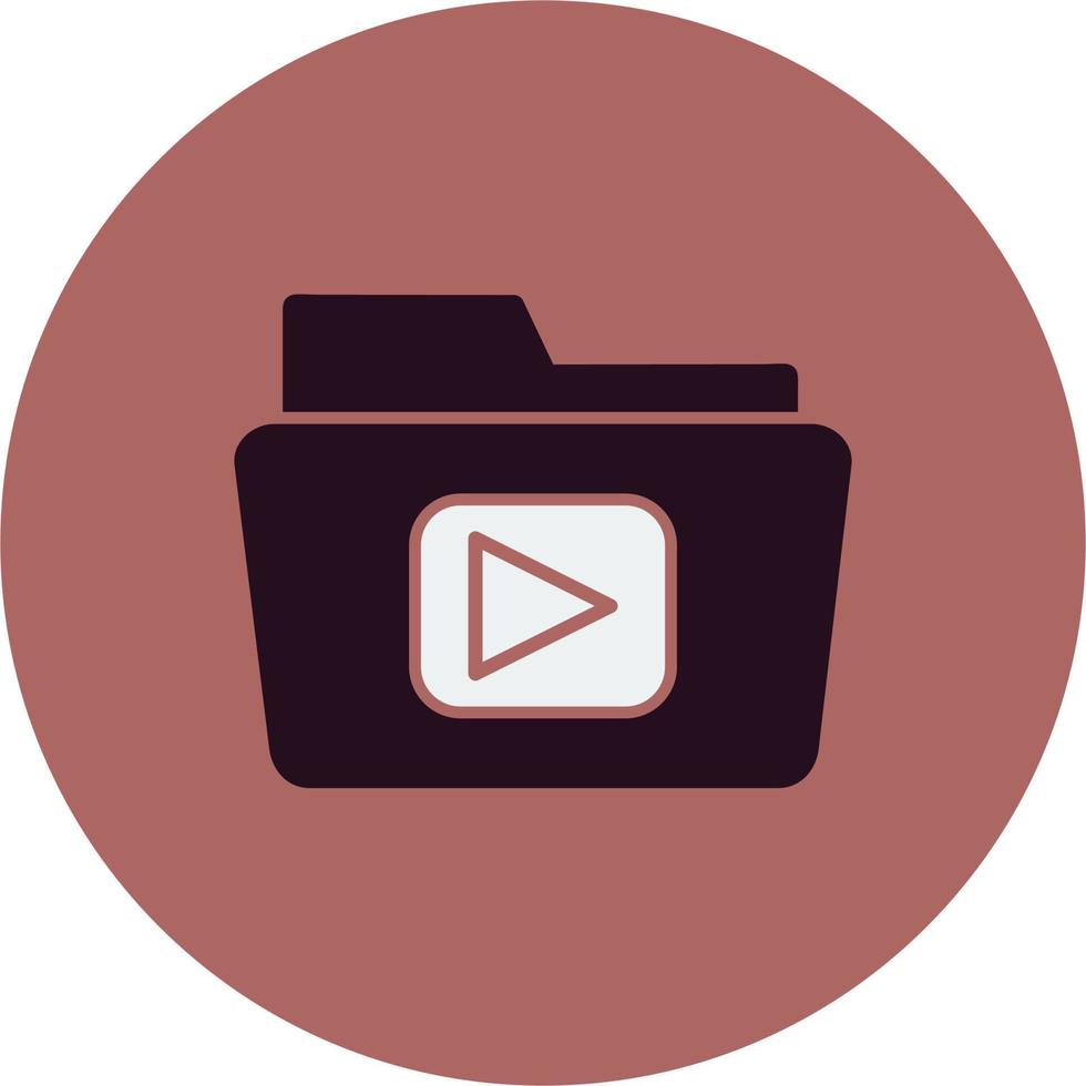 Video folder Vector Icon