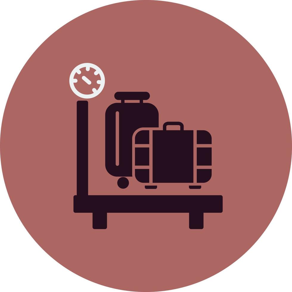 Luggage scale Vector Icon