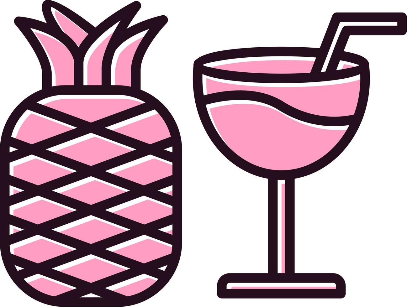 Pineapple juice Vector Icon