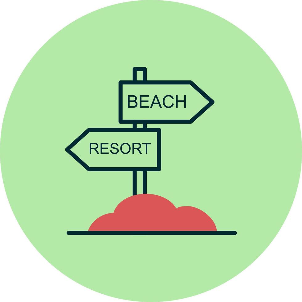 icono de vector de playa