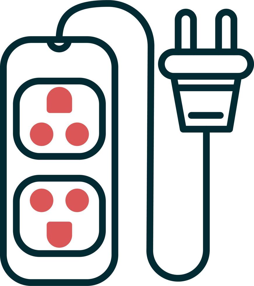 icono de vector de cable de extensión