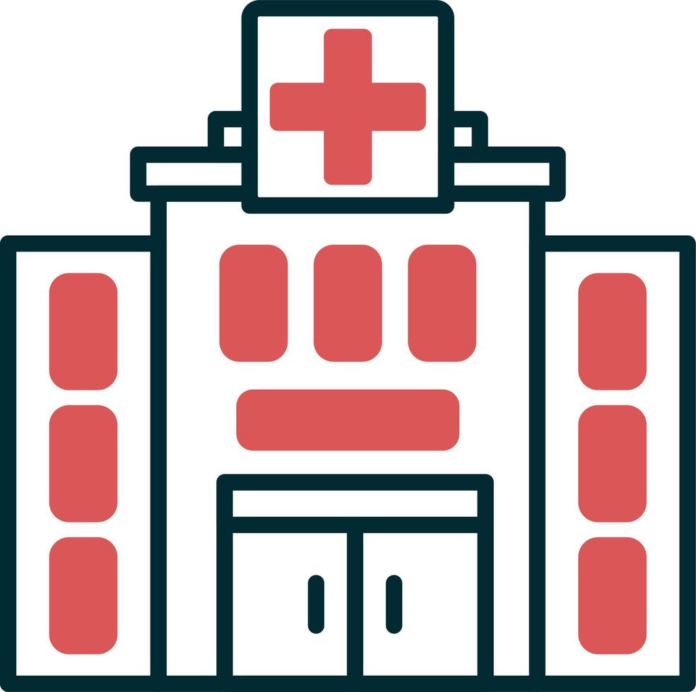 icono de vector de hospital