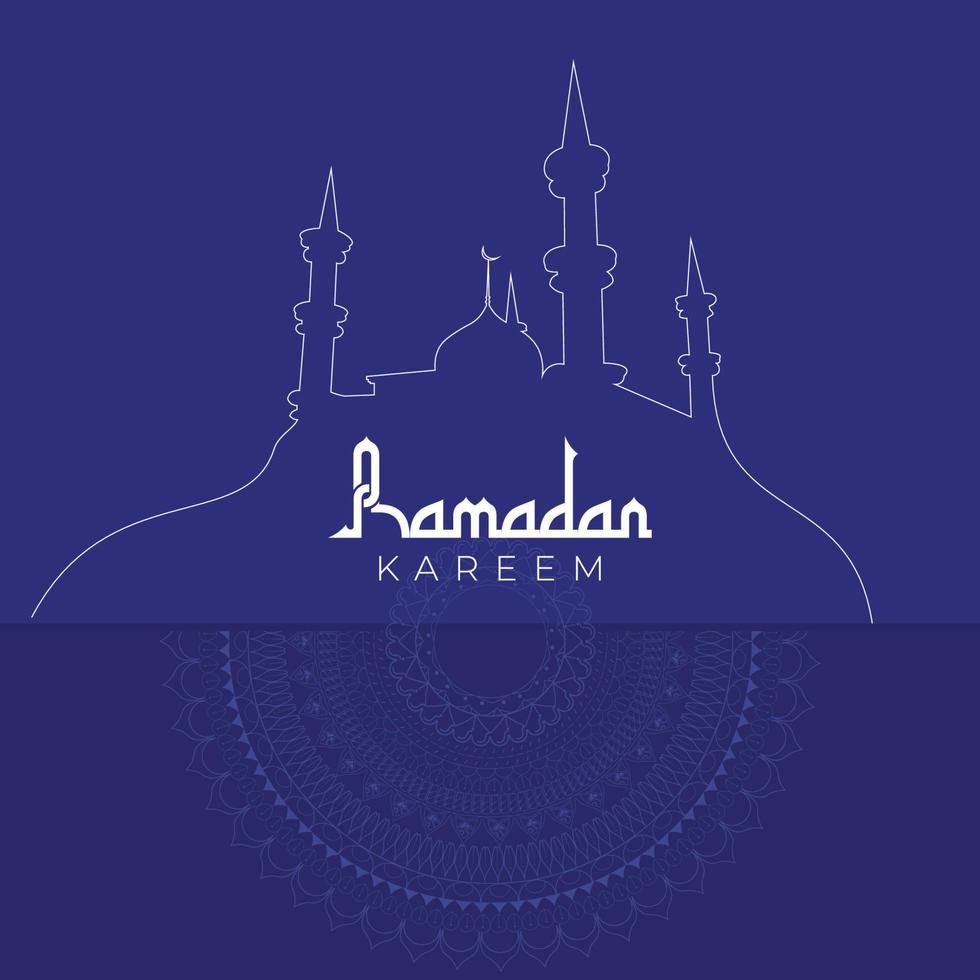 Ramadán kareem consiguiendo ilustración antecedentes bandera vector