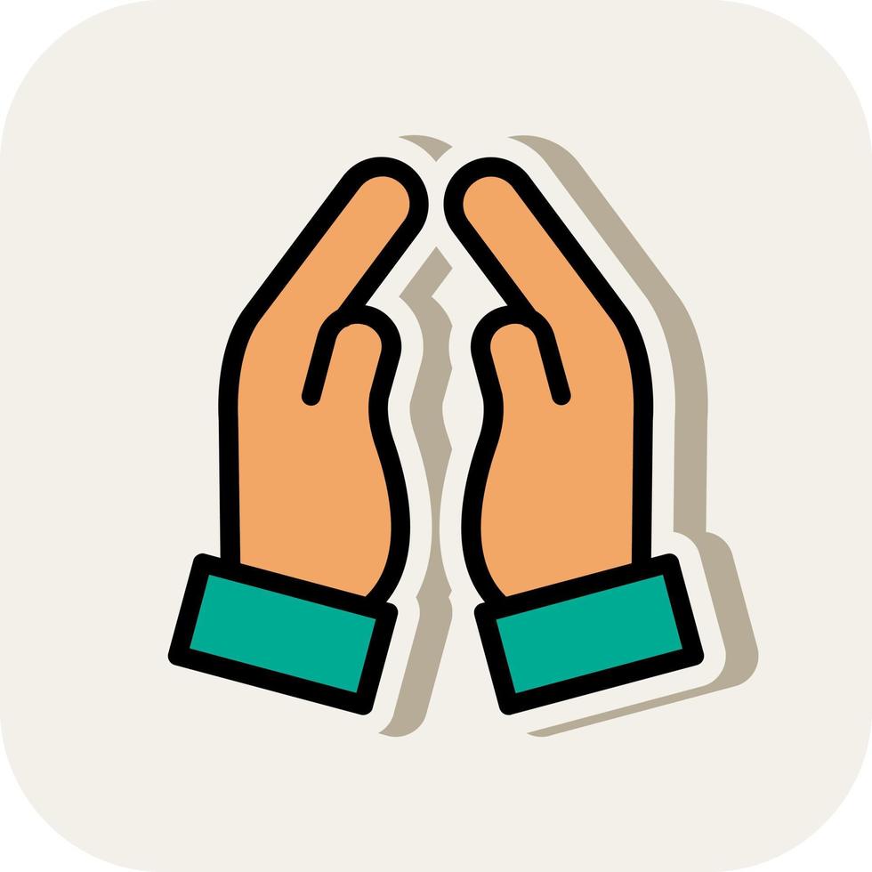 Praying Hands Vector Icon Design
