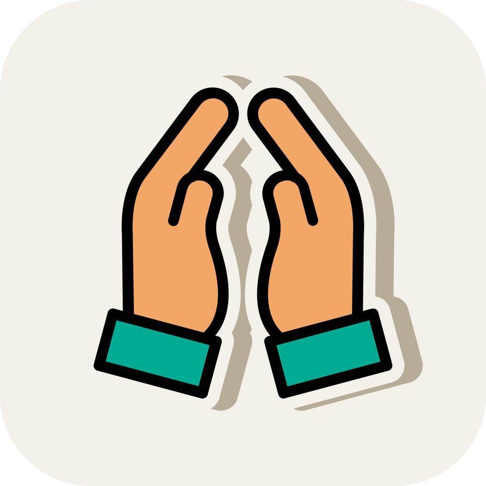 Praying Hands Vector Icon Design