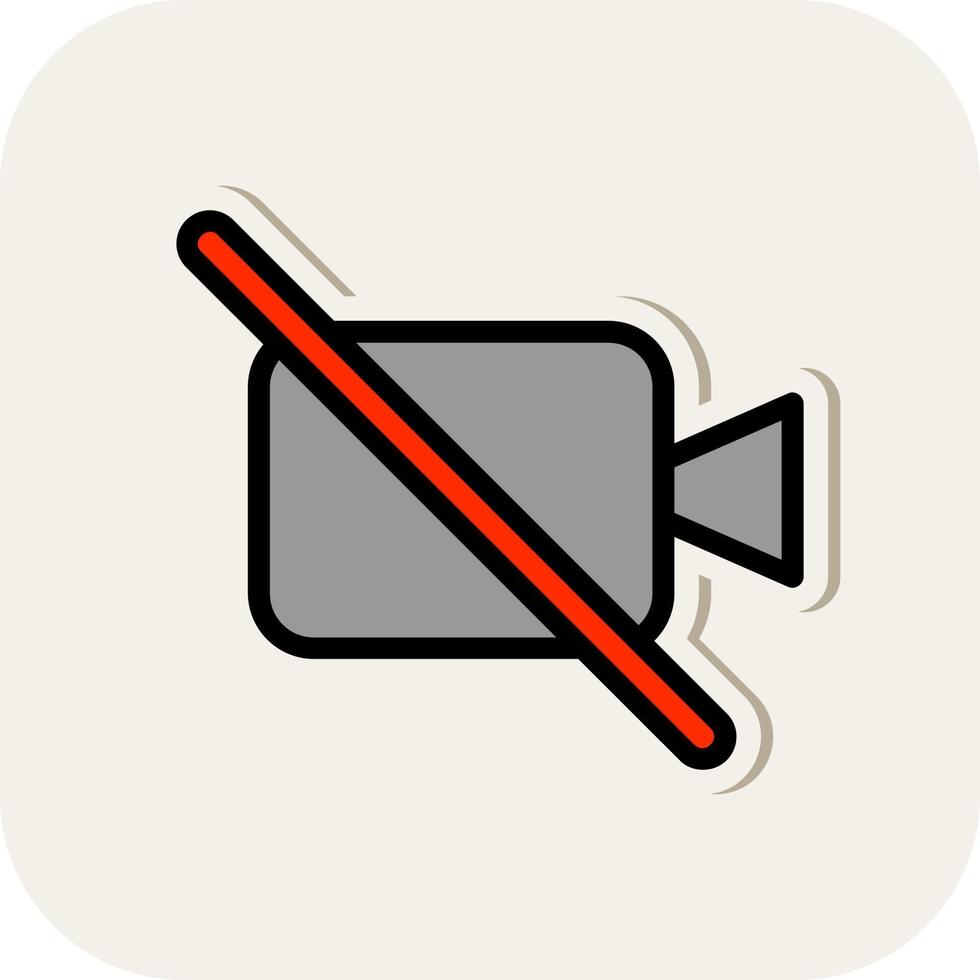 Video Off Vector Icon Design