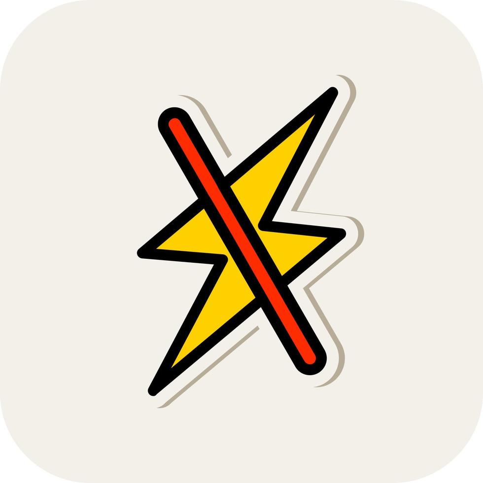Zap Off Vector Icon Design