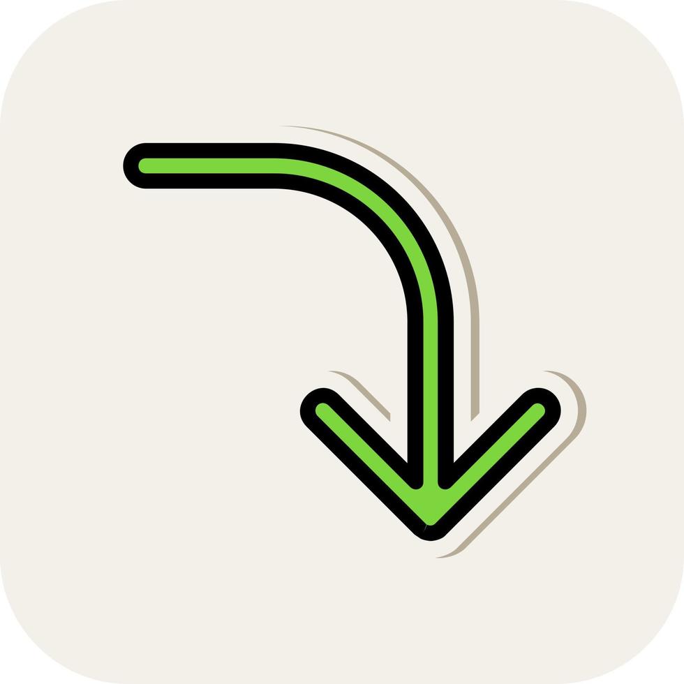 Down Vector Icon Design