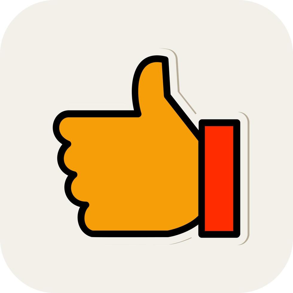 Thumbs Up Vector Icon Design