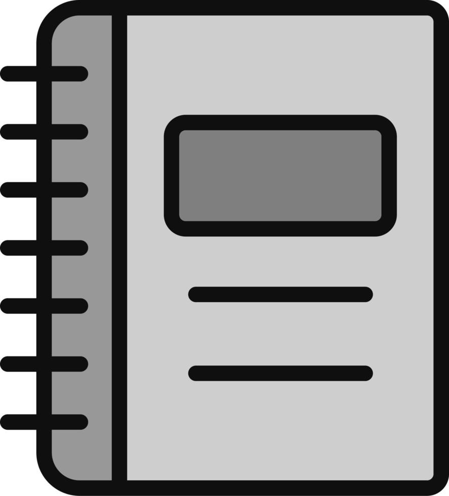 icono de vector de libro de notas