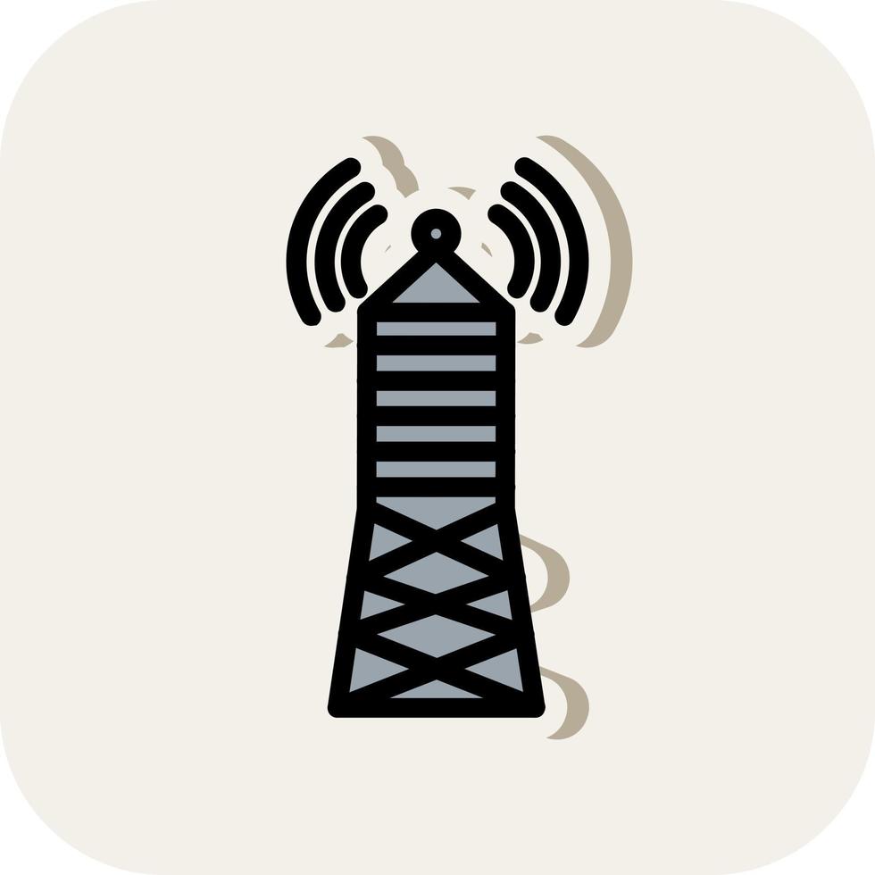 Broadcast Tower Vector Icon Design