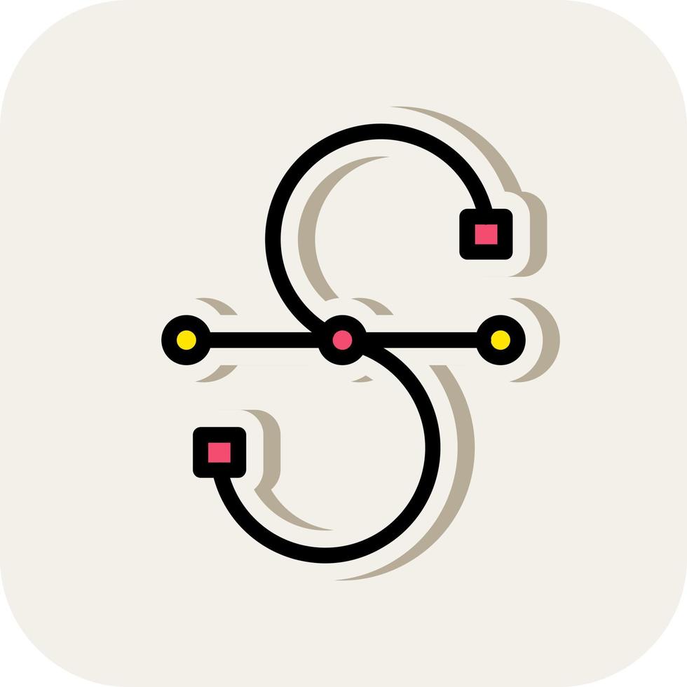 Bezier Curve Vector Icon Design