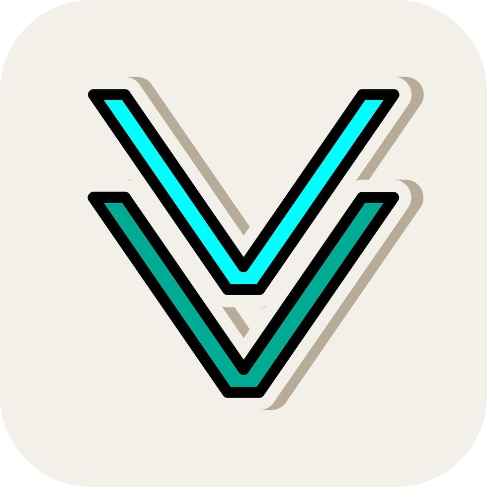 Angle Double Down Vector Icon Design