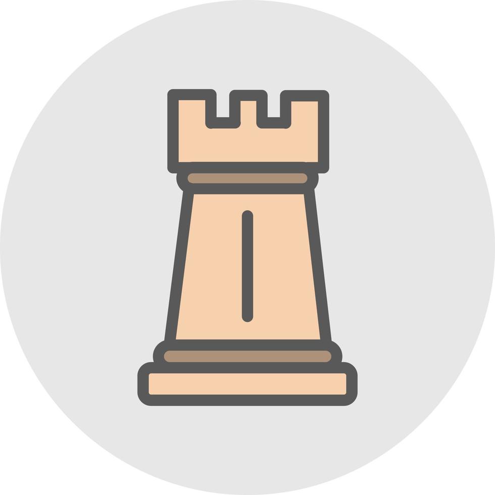 diseño de icono de vector de torre de ajedrez