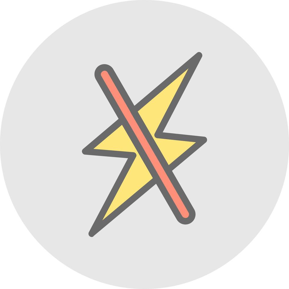 Zap Off Vector Icon Design