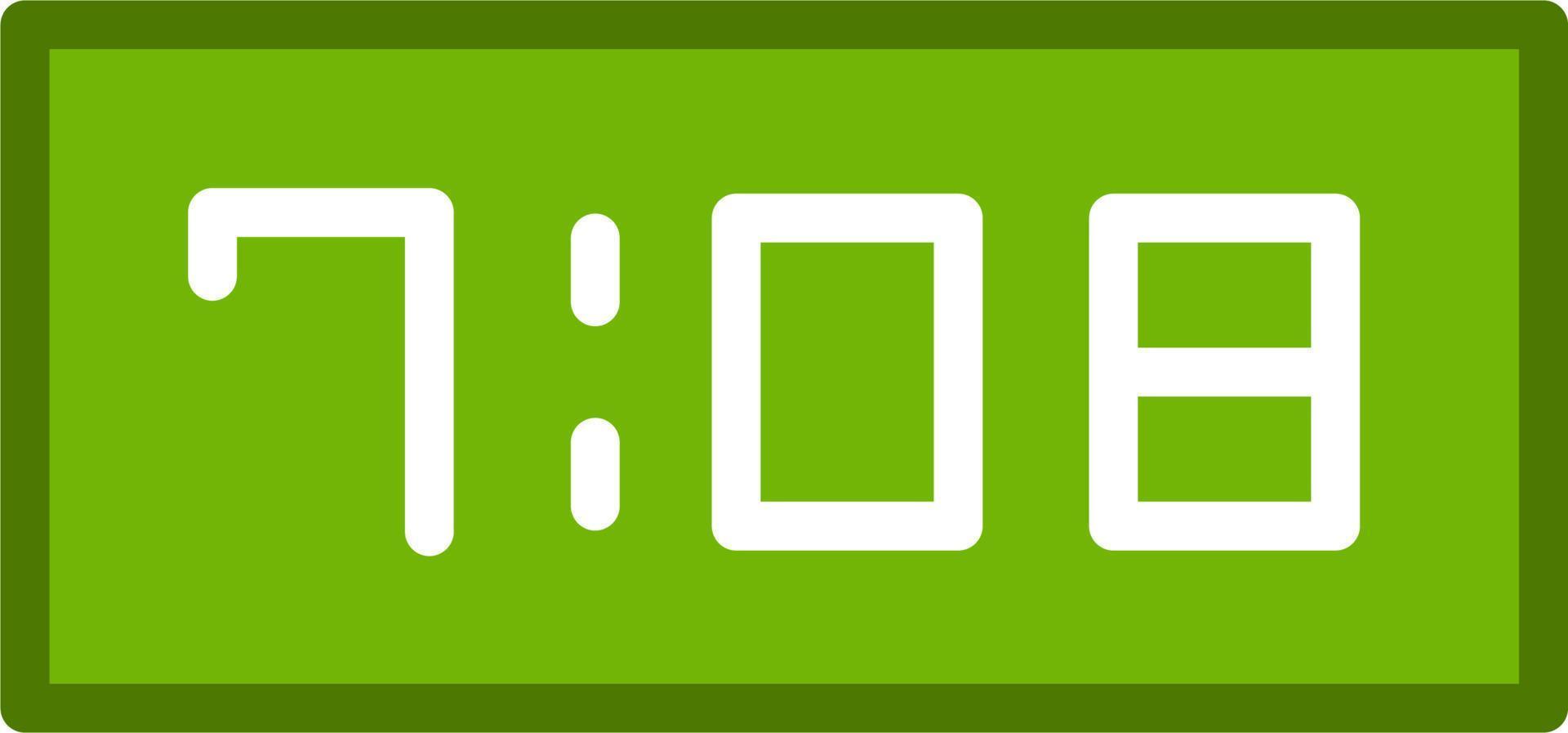 Digital Clock Vector Icon