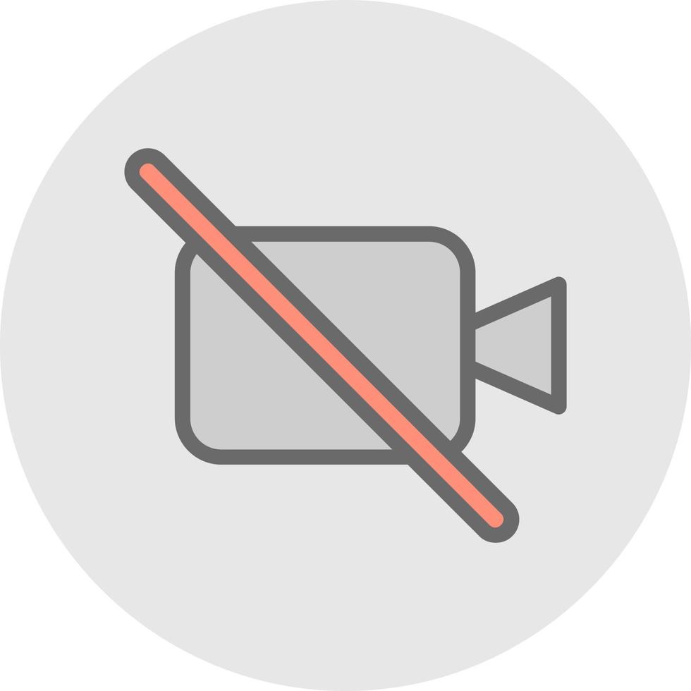 Video Off Vector Icon Design