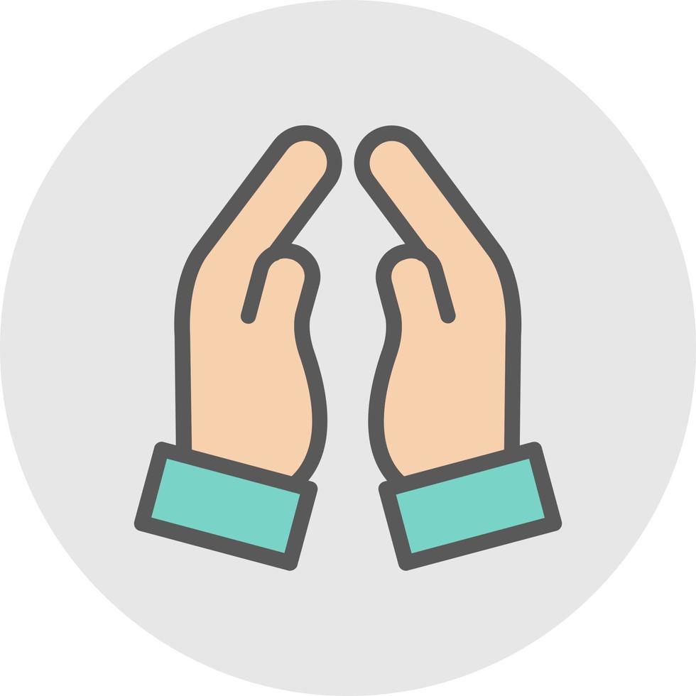 Praying Hands Vector Icon Design