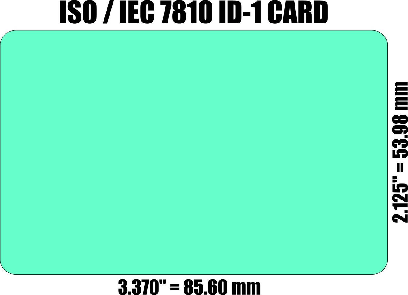 ISO IEC 7810 ID-1 card vector