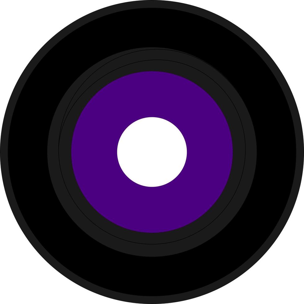 vinyl record with indigo purple label vector
