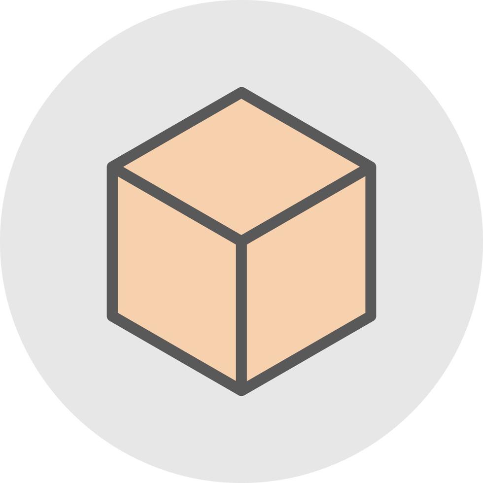 diseño de icono de vector de cubo