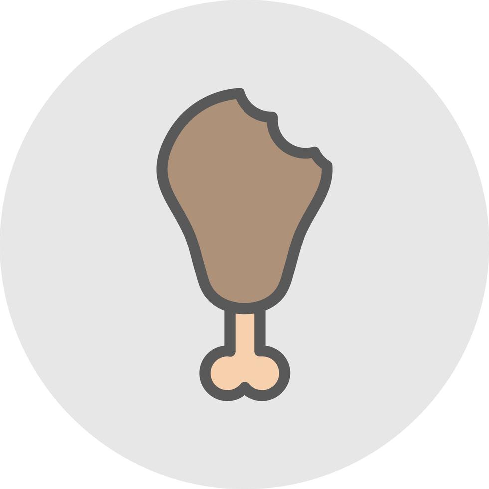 Drumstick Bite Vector Icon Design